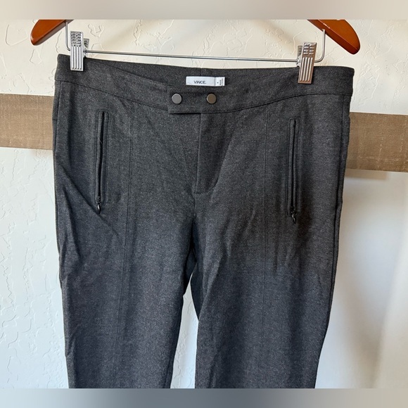 Vince.|Charcoal gray business casual skinny stretchy  pull on moto pants••size 6 - Picture 4 of 14